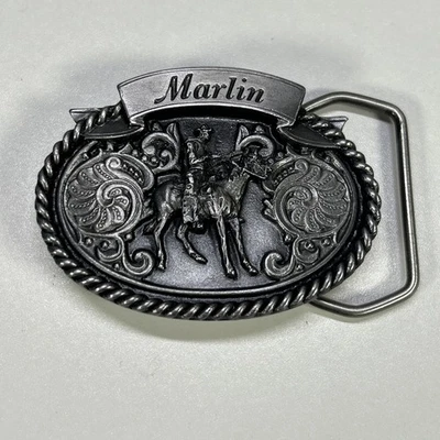 Marlin Firearms Co. Americas Rifle Maker Conmemorativo 1992 Pequeña Hebilla de Cinturón Foto 1 de 4