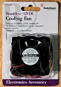 Radio Shack Brushless 12VDC Cooling Fan 273-239 3200RPM 14.5CFM 110mA See Photos - Zdjęcie 1 z 2