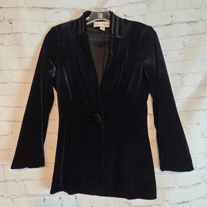 Sara Campbell Damen Blazer schwarz Samt gefüttert Glockenärmel GR. XSMALL - Bild 1 von 13