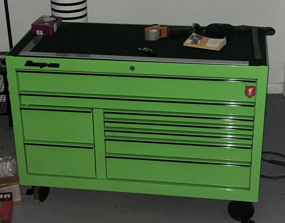 "Snap-on KRL722 Master Series 54" 11-Drawer Roll Cab-EXTREME GREEN - Image 1 of 1