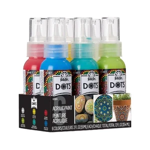 Dots Set, 6 Piece Acrylic Paint Kit Featuring 6 Colors for DIY Indoor & Outdo... - Picture 1 of 10