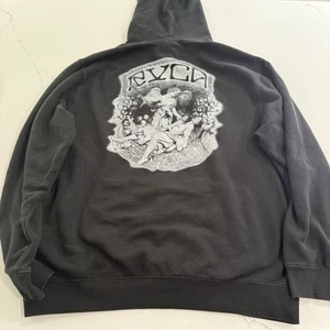 RVCA Pullover Sweatshirt Mens XL Black St. Margaret Hoodie Graphic - Picture 1 of 10