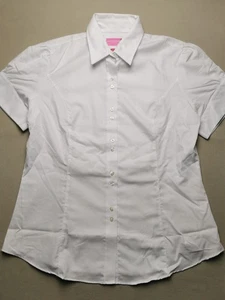 BROOK TAVERNER Women Size 18R Liguria Cotton Rich Blouse NEW Short Sleeve White - Picture 1 of 16