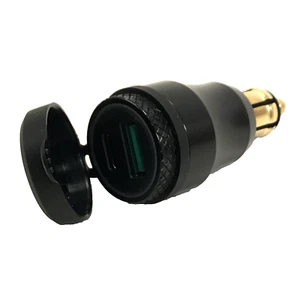 PD & QC 3.0 Motorcycle Adapter (Black / Blue) - Picture 1 of 4
