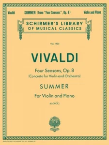 Libro de partituras para violín y piano Vivaldi Summer Schirmer NUEVO 050263040 - Imagen 1 de 1