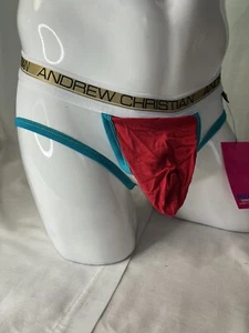 Andrew Christian Holiday Peek-A-Boo Brief Erotic Sexy Gay Sz XL Underwear - Picture 1 of 4
