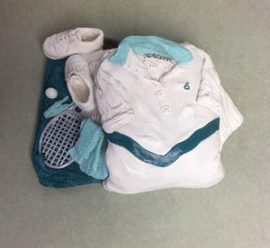 Unica maglia tennis in ceramica a forma di scatola con racchetta scarpe pallone "Giuseppi" - Foto 1 di 9