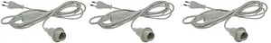 3er Set Netzkabel mit Schalter und E27 Fassung 3,4m Kabel Lampenfassung Leuchte - Bild 1 von 4
