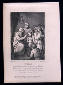 heilige karte gravur TOBIAS 19. - Bild 1 von 1
