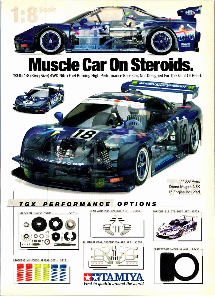 Tamiya TG-10 Nitro RC coche de carreras anuncio impreso arte de pared decoración Mercedes TGX escala 1/8 Foto 1 de 1