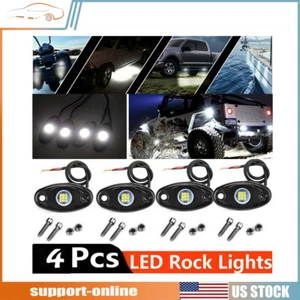 White 4-40 Pods LED Rock Underbody Lights for JEEP Offroad Truck ATV UTV Boat - Bild 1 von 17