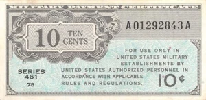 USA / MPC 10 Cents 1946 Series 461 Plate # 78 Circulated Banknote HJ 21 - Picture 1 of 2