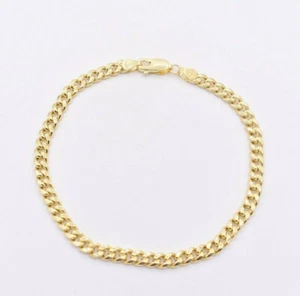 4.5mm Mens Miami Cuban Link Bracelet Real 10K Yellow Gold 8'' - Picture 1 of 5