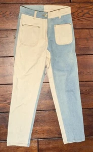 Chanel Women's Two-Tone Cropped High Waisted Jeans Size 36 - Inseam 25.5" -2018C - Picture 1 of 19