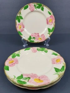 Set of 3 Franciscan Desert Rose Salad Plates 1963 Interpace TV Screen USA EUC - Picture 1 of 10