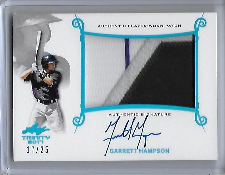 2017 Leaf Trinity GARRETT HAMPSON Patch Blue Prismatic Auto RC 17/25 ROCKIES - Image 1 of 1