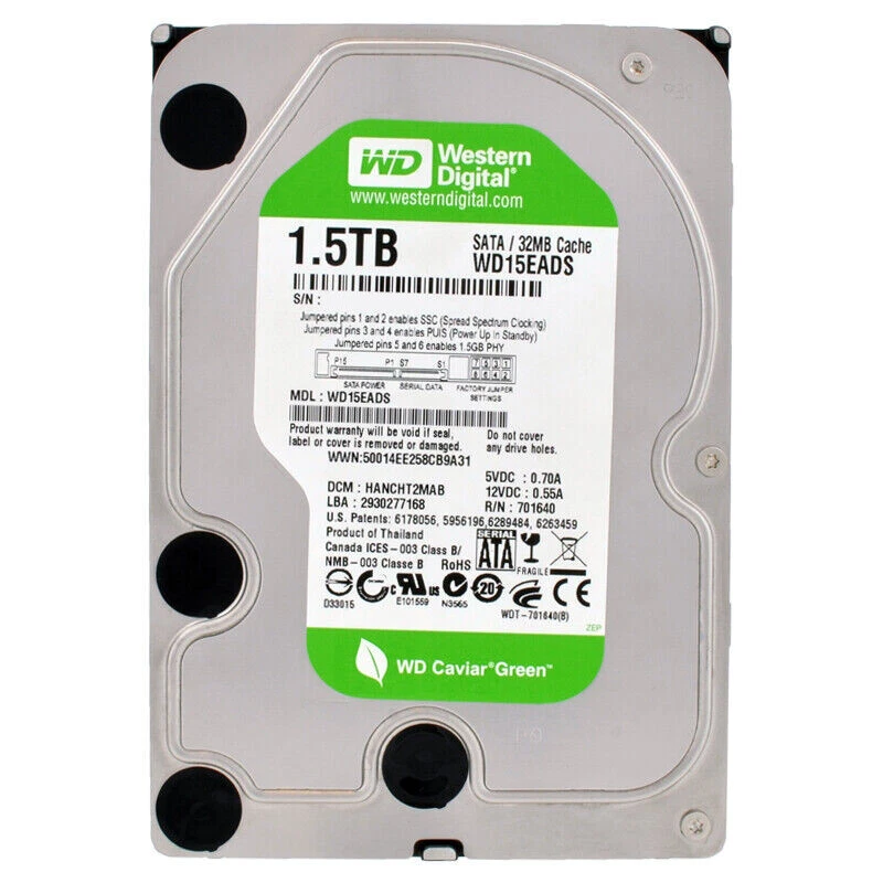 Western Digital Caviar Green 1,5TB,Intern,5400RPM