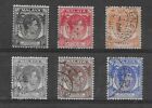 L3875 MALAYA  STRAITS SETTLEMENTS 9 STAMPS USED VF PERFIN