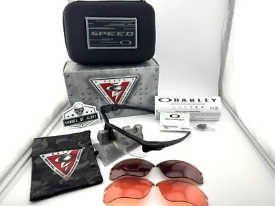 CHAQUETA OAKLEY SPEED SI ARRAY NEGRO MATE TR22 TR45 GAFAS DE SOL TRANSPARENTES OO9228-05 Foto 1 de 4