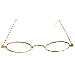 Retro MRS SANTA PEQUEÑAS GAFAS OVALADAS Oro Abuela Cosplay Fiesta Novedad-LENTE CLARA - Imagen 1 de 6
