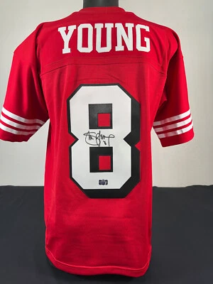 Camiseta deportiva Mitchell & Ness Throwback 1984 firmada por Steve Young Radtke Foto 1 de 4