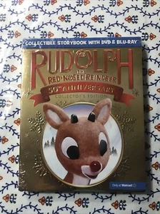 Rudolph The Red-Nosed Reindeer (50th Anniversary) (DVD Blu ray & Storybook)”New” - Picture 1 of 2