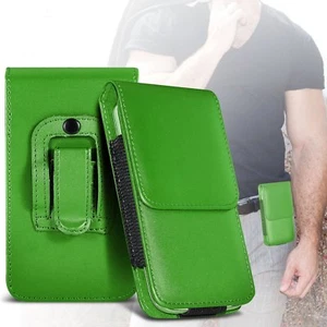 Funda protectora para teléfono con clip para cinturón✔Excelente protección✔Vertical✔Verde - Imagen 1 de 5