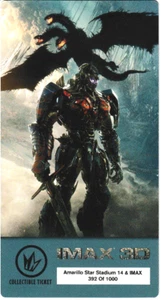 ✅Low#38-of-1000 Transformers-The Last Knight REGAL IMAX Collectible Movie Ticket - Picture 1 of 6