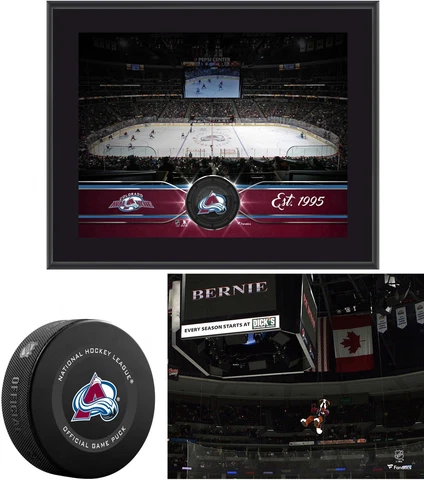 Avalanche Young Collectors Bundle Inscludes Plaque,Puck,UnSigned 8x10 Photo Cover