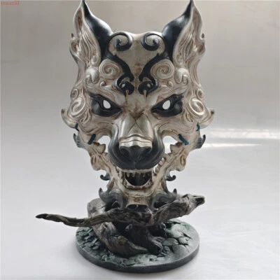 Black Myth Wukong Folk Opera Mask Cosplay Props Movable Chin Wearable With Base - Image 1 of 4