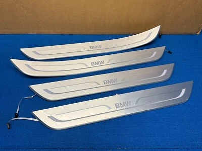 💎2016 - 2019 BMW 740i G12 FRONT REAR DOOR SILL SCUFF PLATE TRIM COVER SET OEM Foto 1 de 4