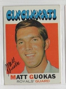 Matt Guokas 1971 Topps autographed auto signed card Royals