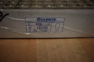 Box of 44 New Bulbrite 15T7/DC 15 Watt 120 Volt BA150 Base T7 Bulb Clear - Picture 1 of 3