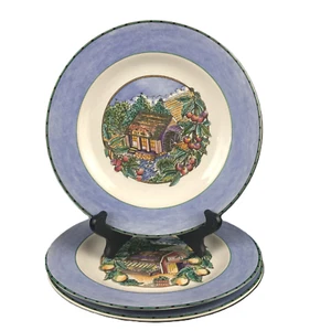 Fitz and Floyd Town and Country Salad Plates Set 3 VTG Habitat Americana Omnibus - Picture 1 of 12