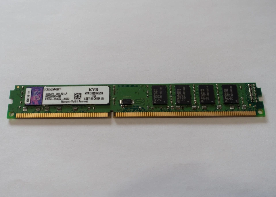 Kingston 2GB (1X2GB) RAM 1333 MHz DDR3 PC3-10600 (KVR1333D3N9/2G) - Image 1 of 1