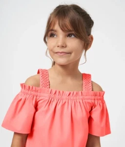 MAYORAL Poplin Top - Flamingo ~ NWT Girls 12 - Picture 1 of 3