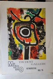 Lithograph Printed Poster Miro Trudest Gallery Listed Artist - Picture 1 of 12