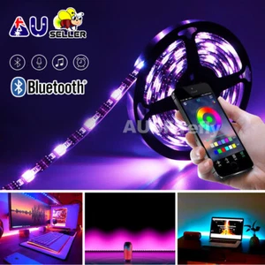 Bluetooth USB RGB LED Strip Lights IP65 Waterproof 5050 5M 300 LEDs 5V AU Stock - Picture 1 of 16