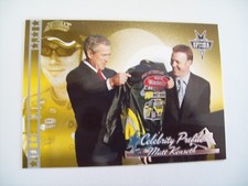 MATT KENSETH w/ GEORGE W. BUSH 2004 PRESS PASS OPTIMA CELEBRITY PROFILE #80 CARD