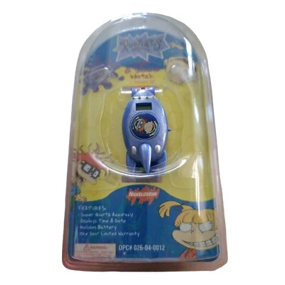 Reloj De Colección Nickelodeon Rugrats Luz y Sonido Rocketship Dibujos Animados Tomy Años 90 Nuevo de Lote Antiguo Foto 1 de 4