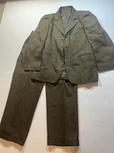 Roberto Cavaleri Boys Green Three Button Jacket & Pants 2 Piece Suit Set Size 6 - Picture 1 of 11