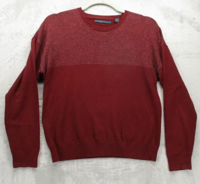 Perry Ellis Sweater Men's X-Large Slim Fit Cotton Crew Neck Tight Knit Burnt Red - Image 1 of 4