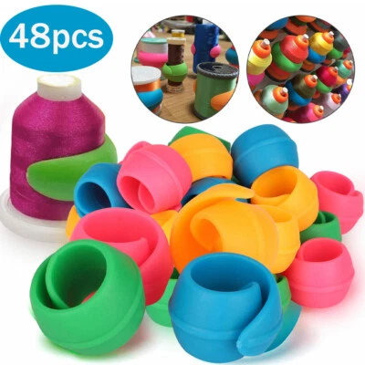 48X Abrazaderas de carrete de hilo Clips Costura Bordado Acolchado Bobina Abrazadera Foto 1 de 4