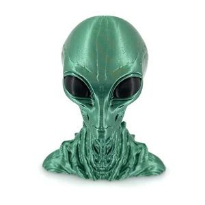 Insectoid Alien Head Bust - 3D Printed Sci-Fi Extraterrestrial, UFO Decor - Picture 1 of 24