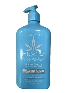 Hempz Ocean Breeze Herbal Moisturizer Hydluronic Acid 17oz Ocean Breeze - Picture 1 of 2