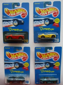 Lot of 4 Hot Wheels Dodge Viper RT/10 yellow red green - Picture 1 of 6