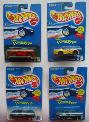 Lote de 4 Hot Wheels Dodge Viper RT/10 amarillo rojo verde Foto 1 de 4