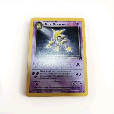 Dark Alakazam 18/82 Team Rocket Printer PURPLE INK MISPRINT ERROR - Image 1 of 4