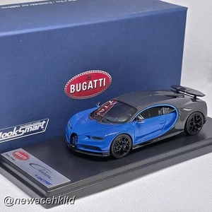 Bugatti Chiron Sport Grey Carbon / French Racing Blue Looksmart 1/43 #LS490B - Picture 1 of 2
