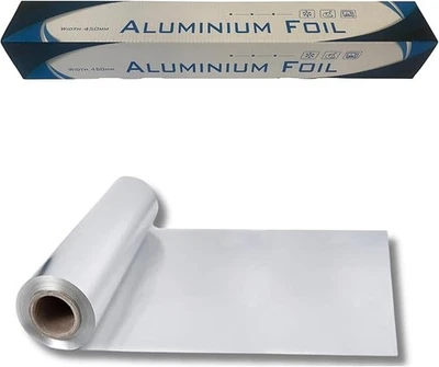 1pk Kitchen Foil Roll for Food Catering | Cook, Bake, Roast & Wrap | 450mm x 50m - Image 1 of 4